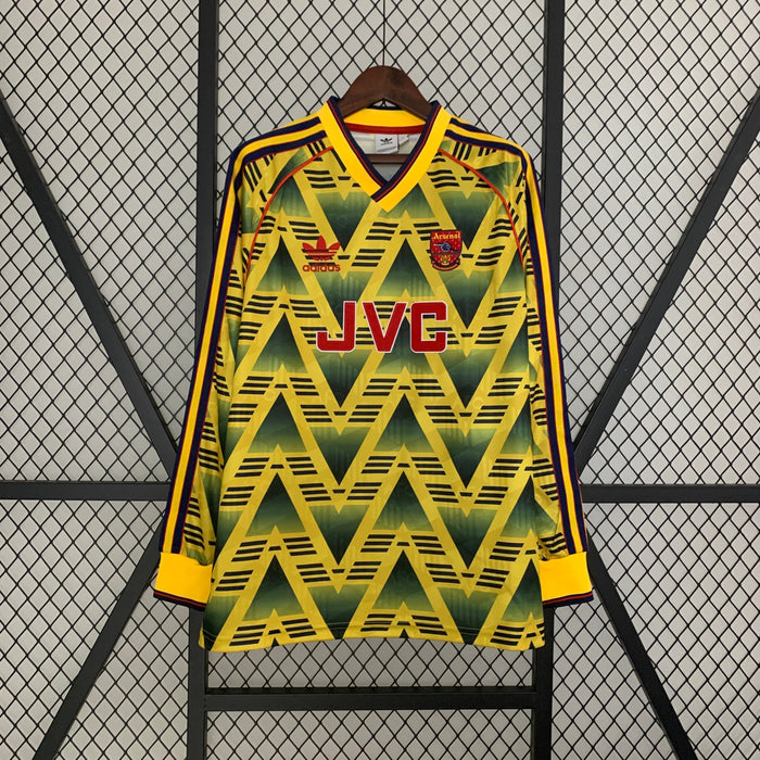 Camiseta Arsenal 199193 Visita  Manga larga Retro