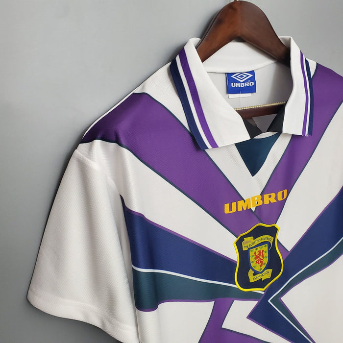 Camiseta Escocia 9496 Blanca  Retro