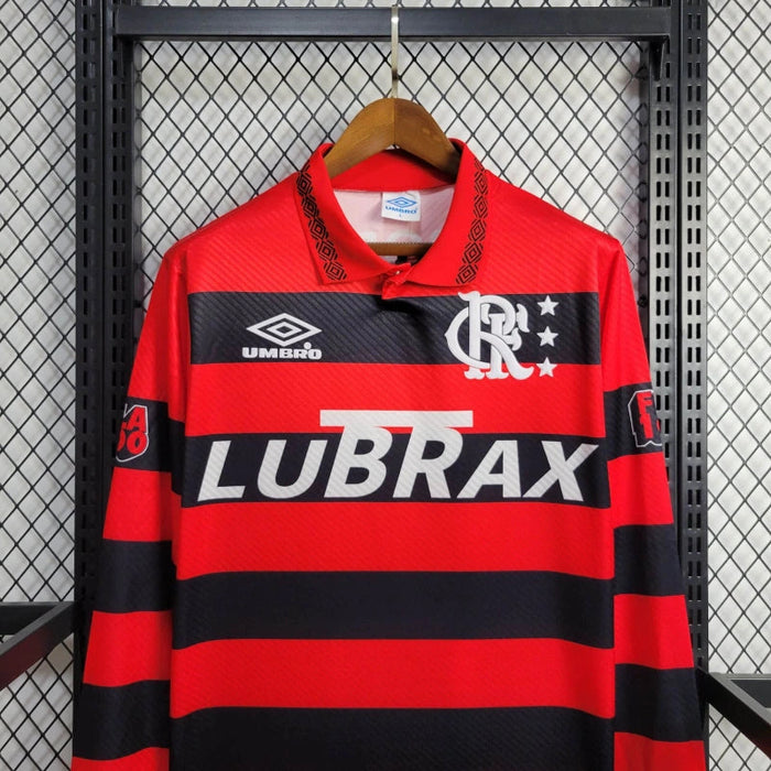 Camiseta Flamengo 199495 Local  Manga larga Retro