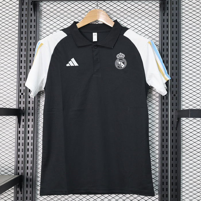 Camiseta Real Madrid  Black   Versión fan Polo